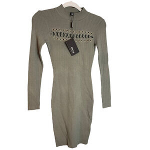 Hera Collection Long Sleeve  Dress Moss Color